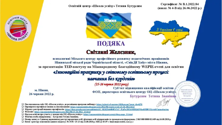 Подяка за TED-виступ, 2022